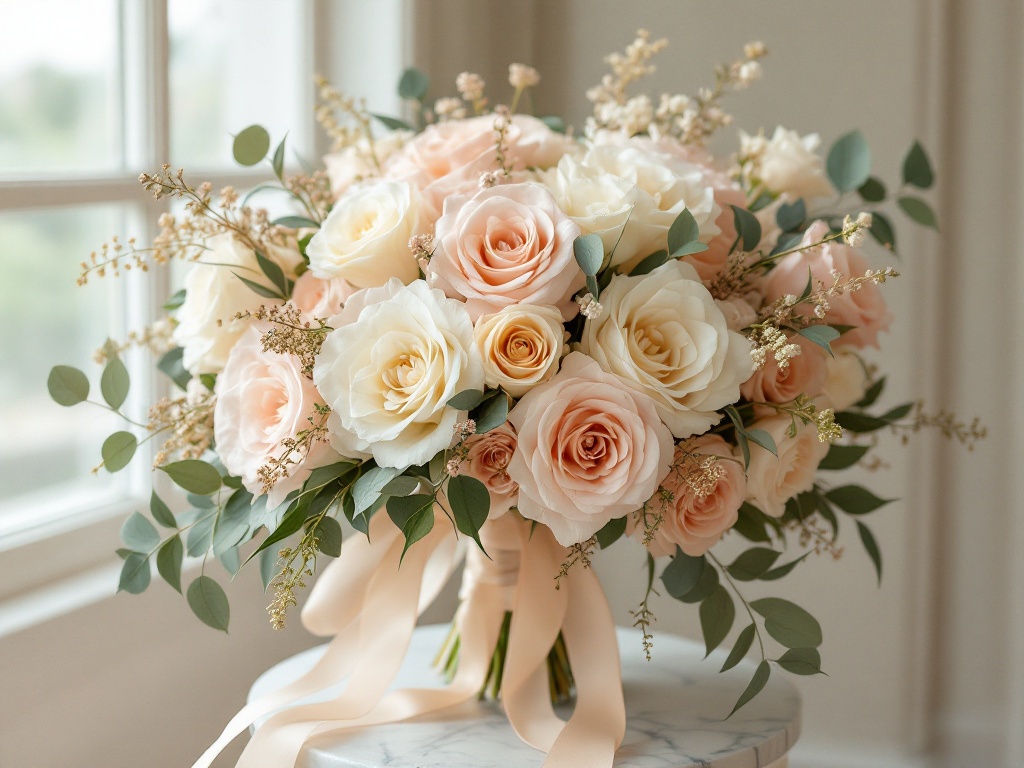 Romantic Blush & Ivory Wedding Blueprint — Bridal bouquet